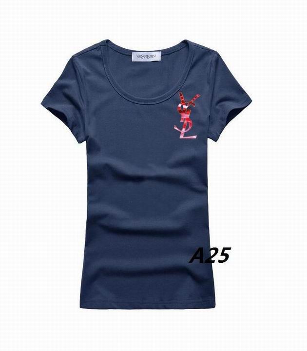 YSL short round collar T woman S-XL-114